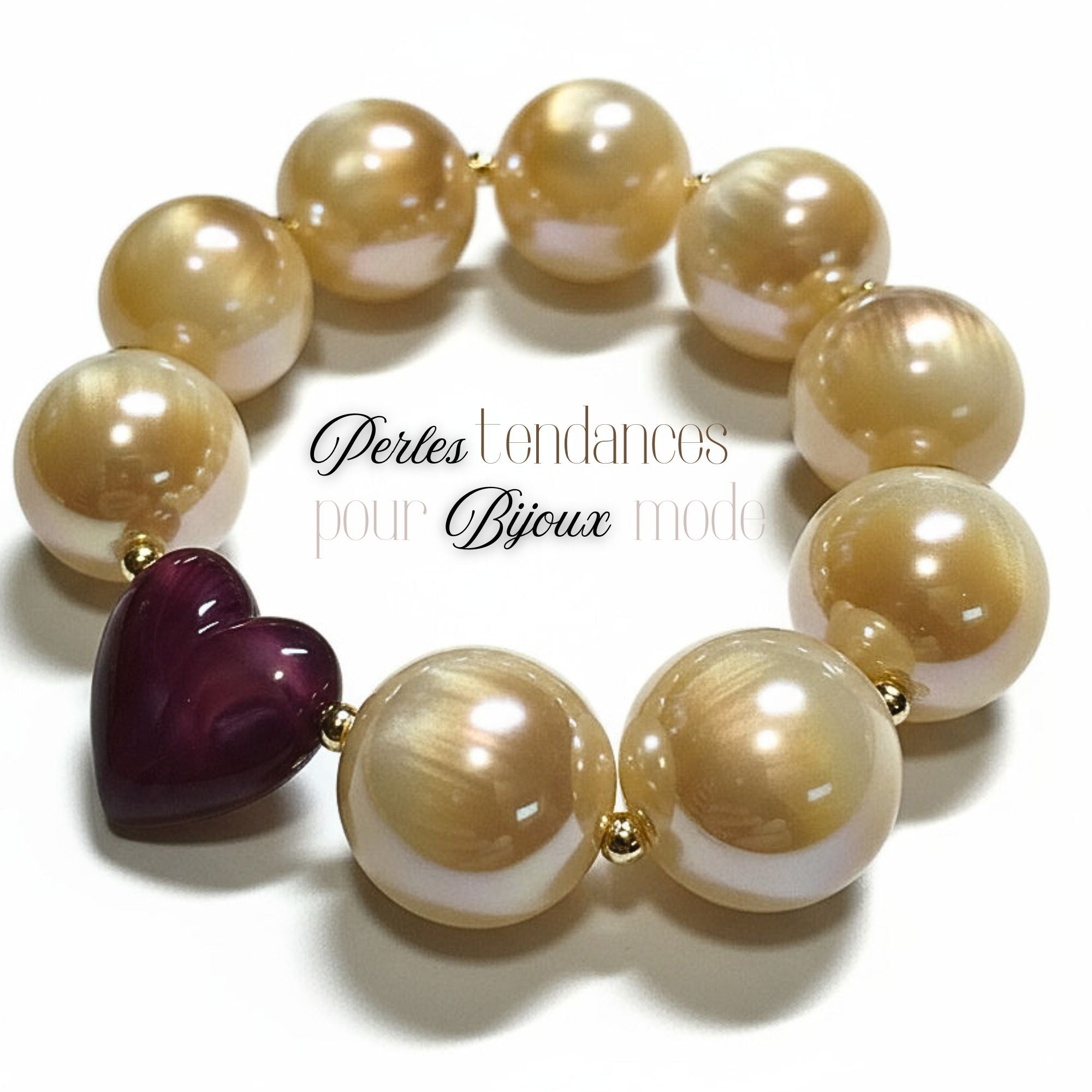 ARTSHOP Boules 20MM 280 perle miel œil de chat AB x1