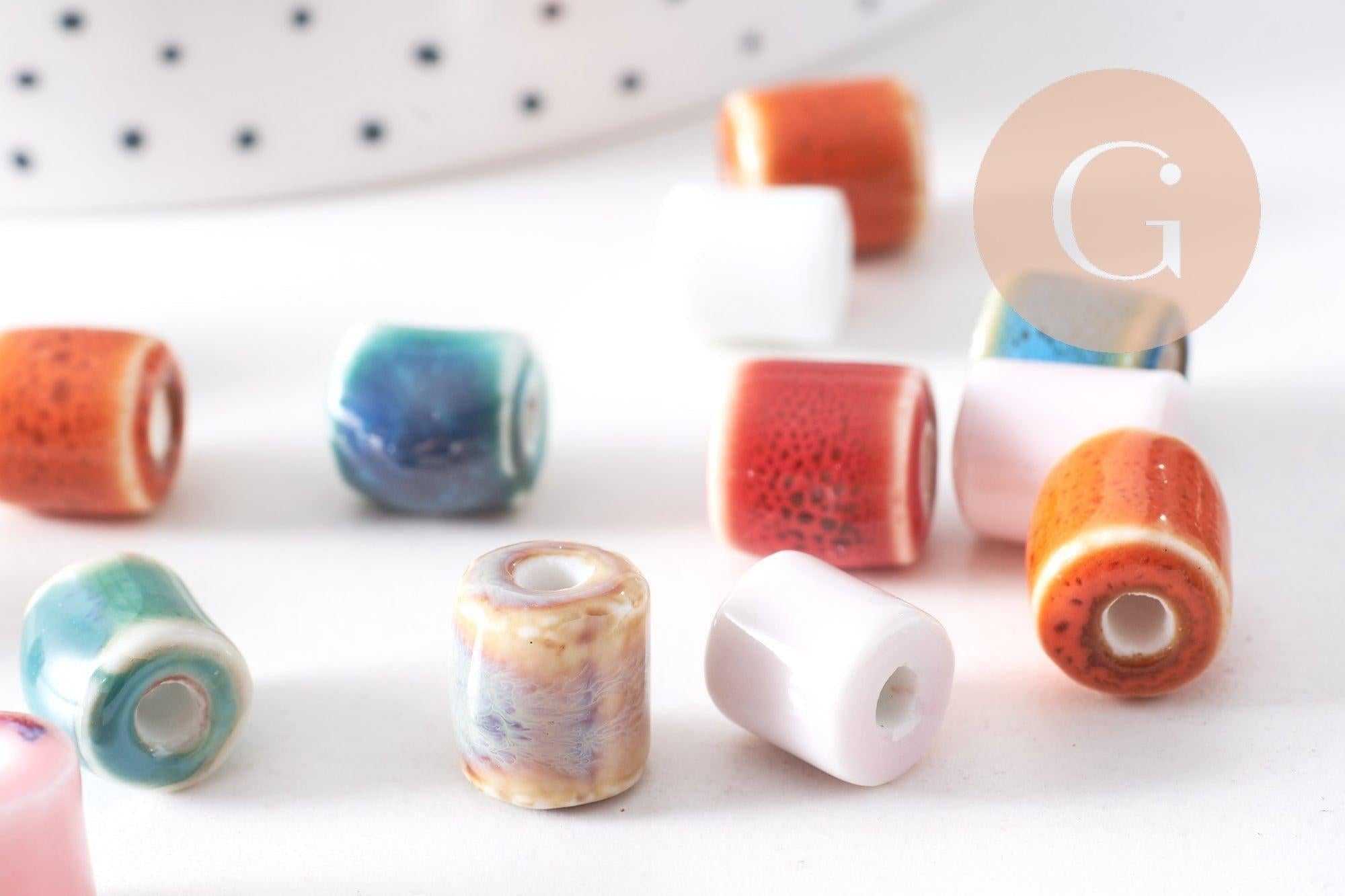 Gingerlily Perles G10305 perles tube porcelaine antique 10mm x5