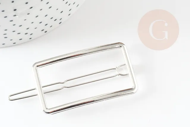 Gingerlily Support barrette clip rectangle platine 55mm G9315