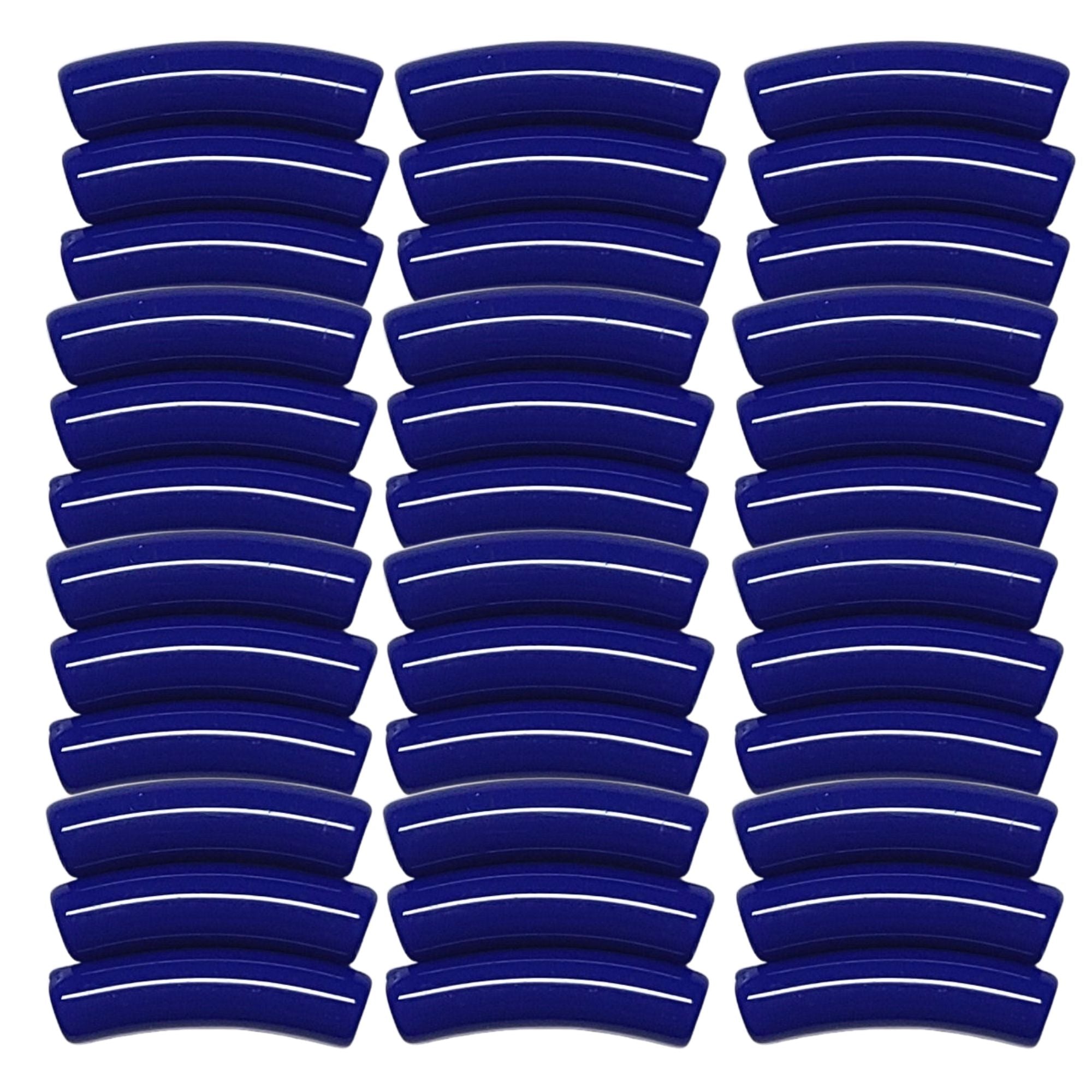 ARTSHOP TINY Tubes 26 perle tube incurvé bleu 5mm x10