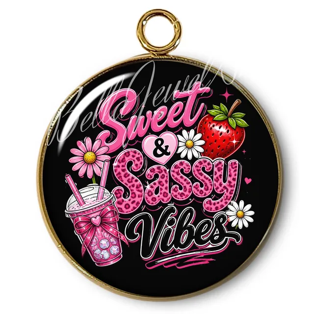 Artshop 104 Intemporel Vibes pendentif doré verre x1