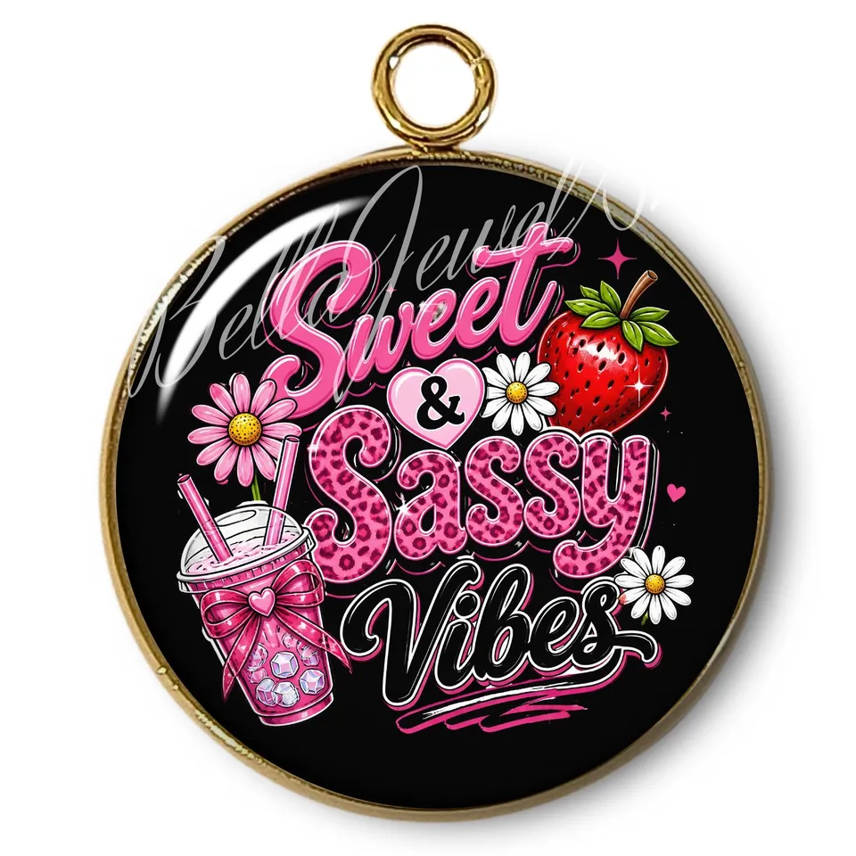 Artshop 104 Intemporel Vibes pendentif doré verre x1