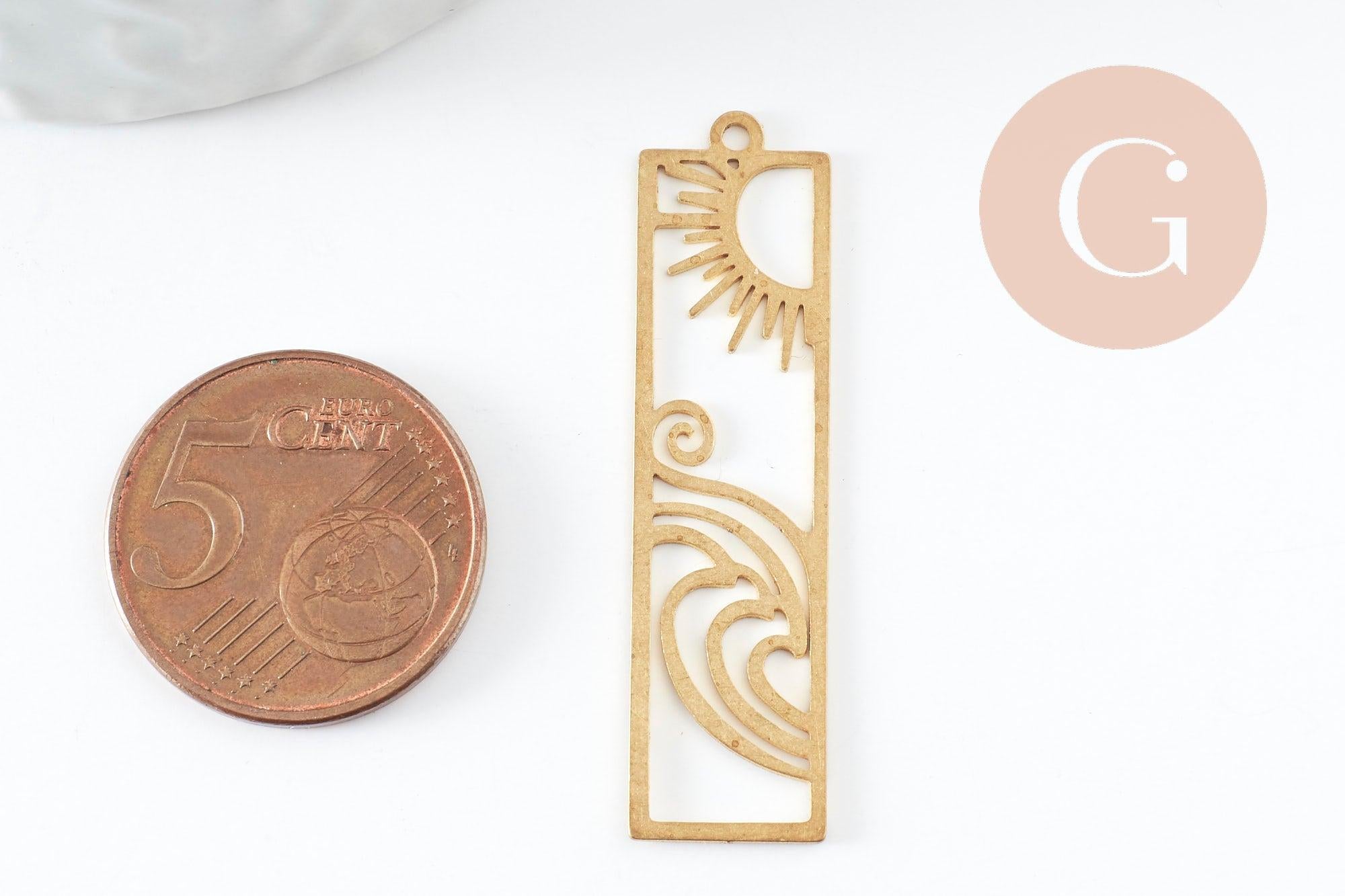 Gingerlily Pendentifs DIY Estampe filigrane soleil 41,5 mm x1