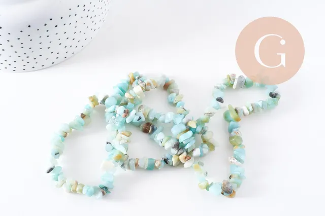 Gingerlily Perles pierre G10294 chips amazonite 5-8mm fil 76cm