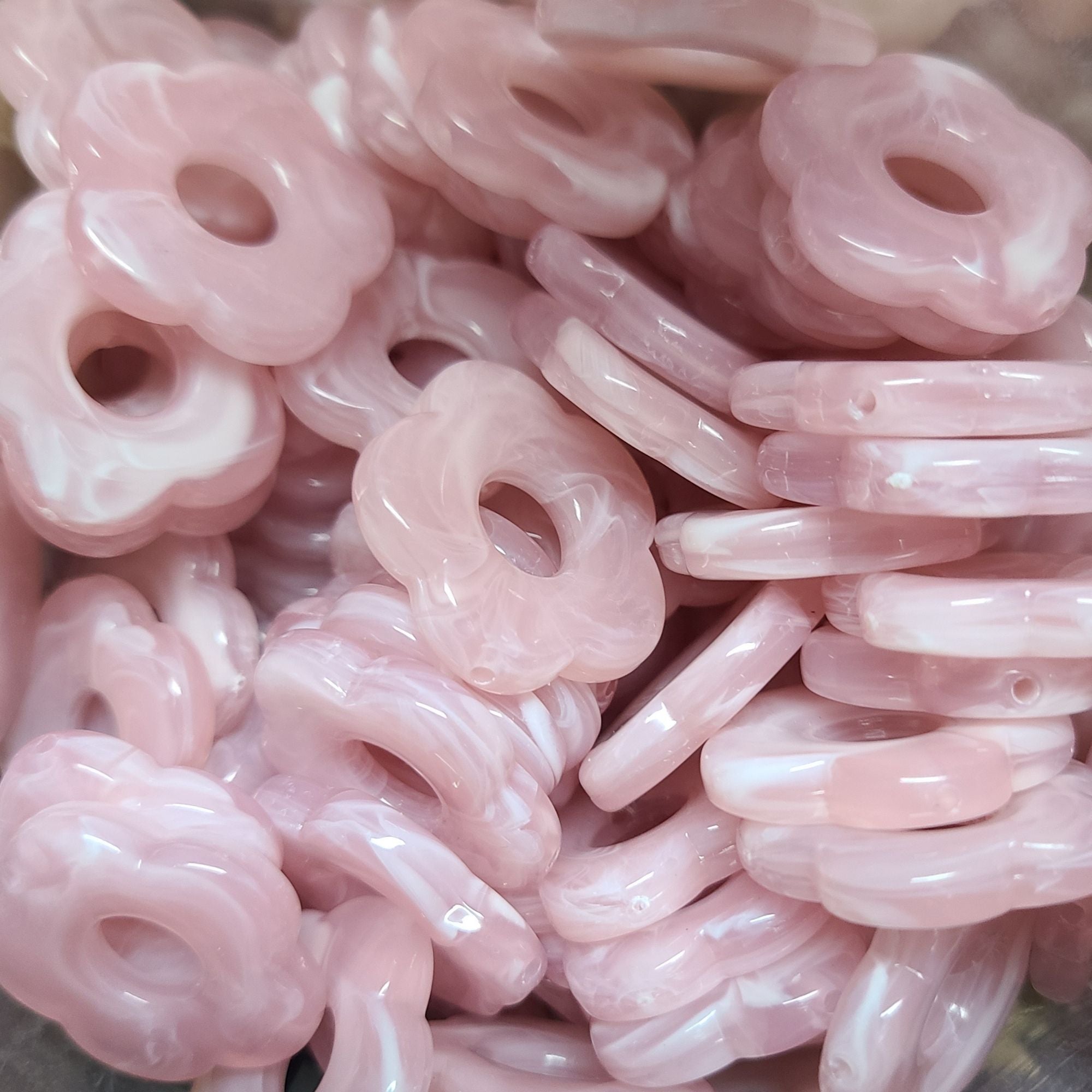 ARTSHOP Flower Power 16 Fleur Capucine Agate rose 27 mm