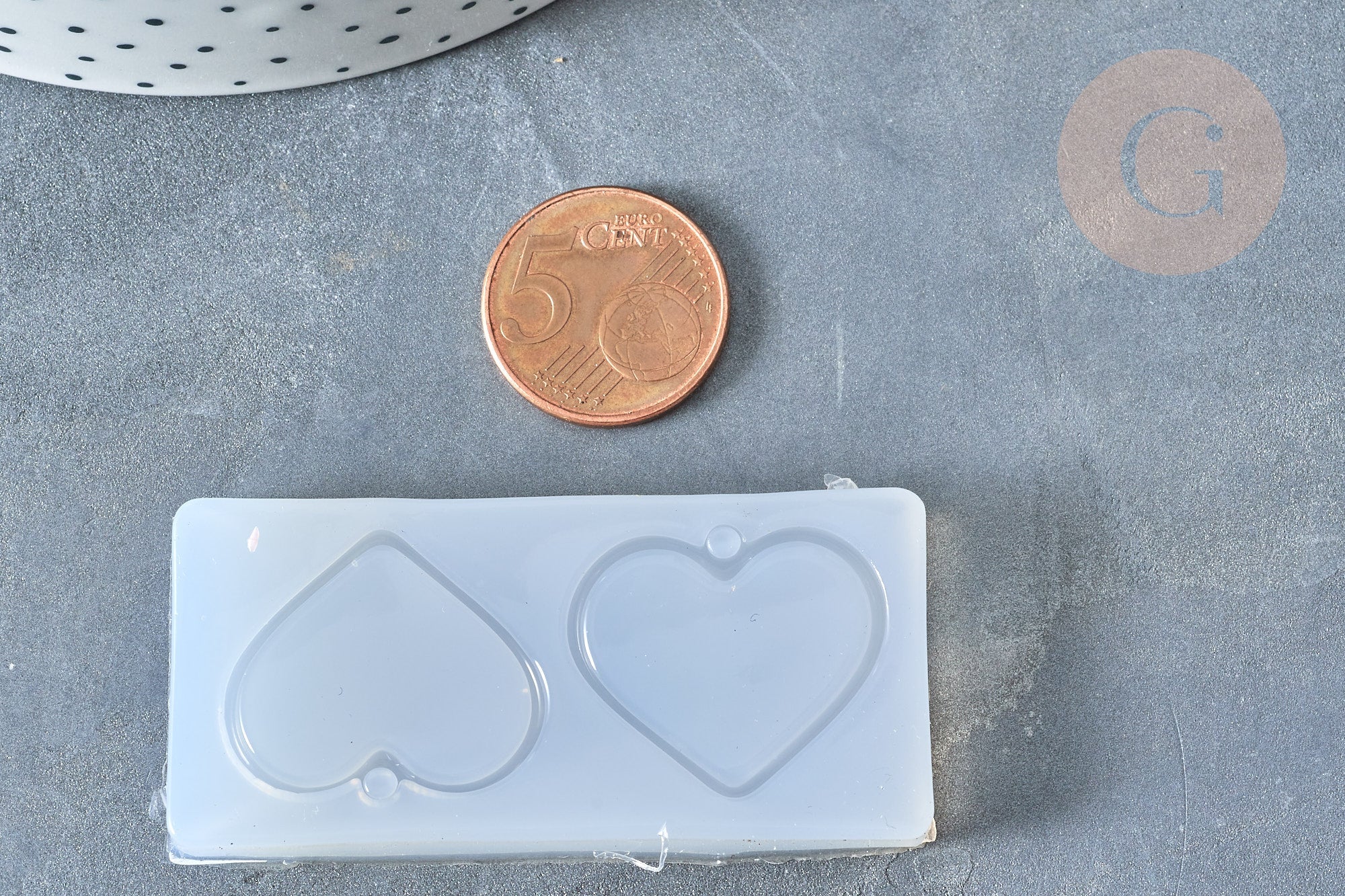 Gingerlily G7990 moule silicone cœur résine pendentif 63mm x1