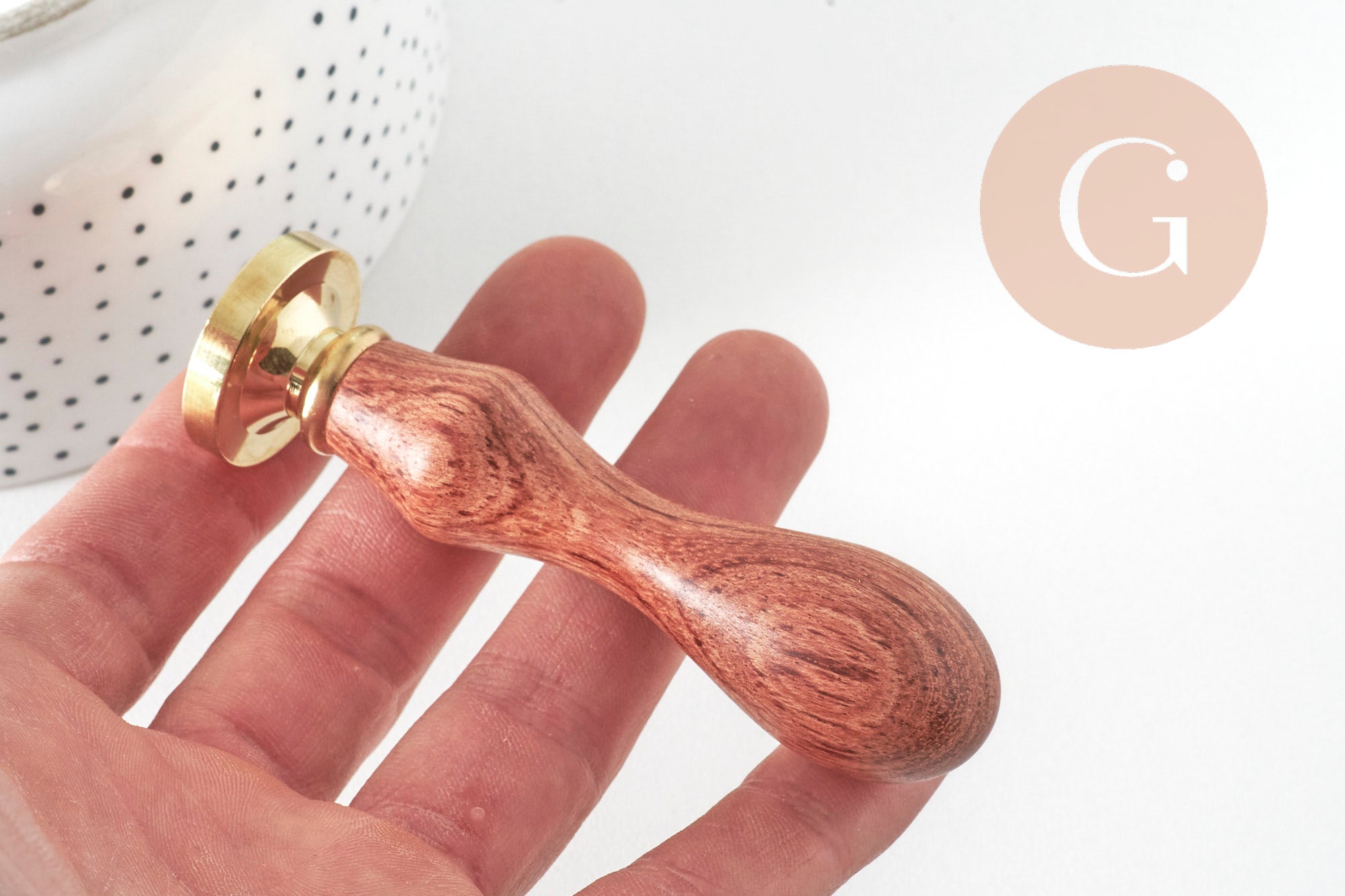 Gingerlily G4938 sceau cire rose des vents 25mm