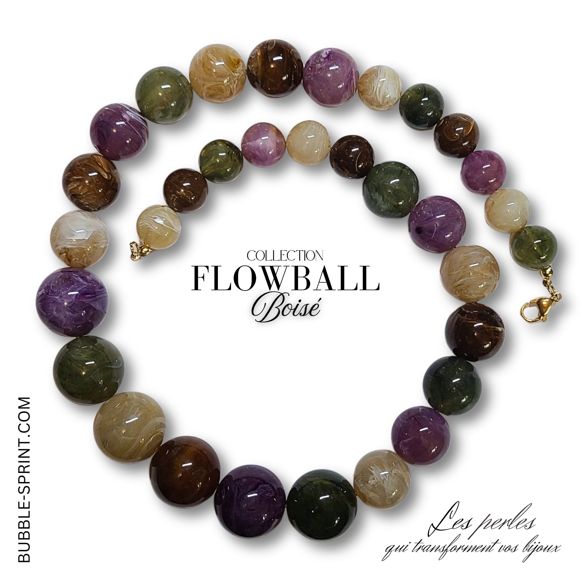 ARTSHOP FLOWBALL kit collier perles Boisé 63 cm