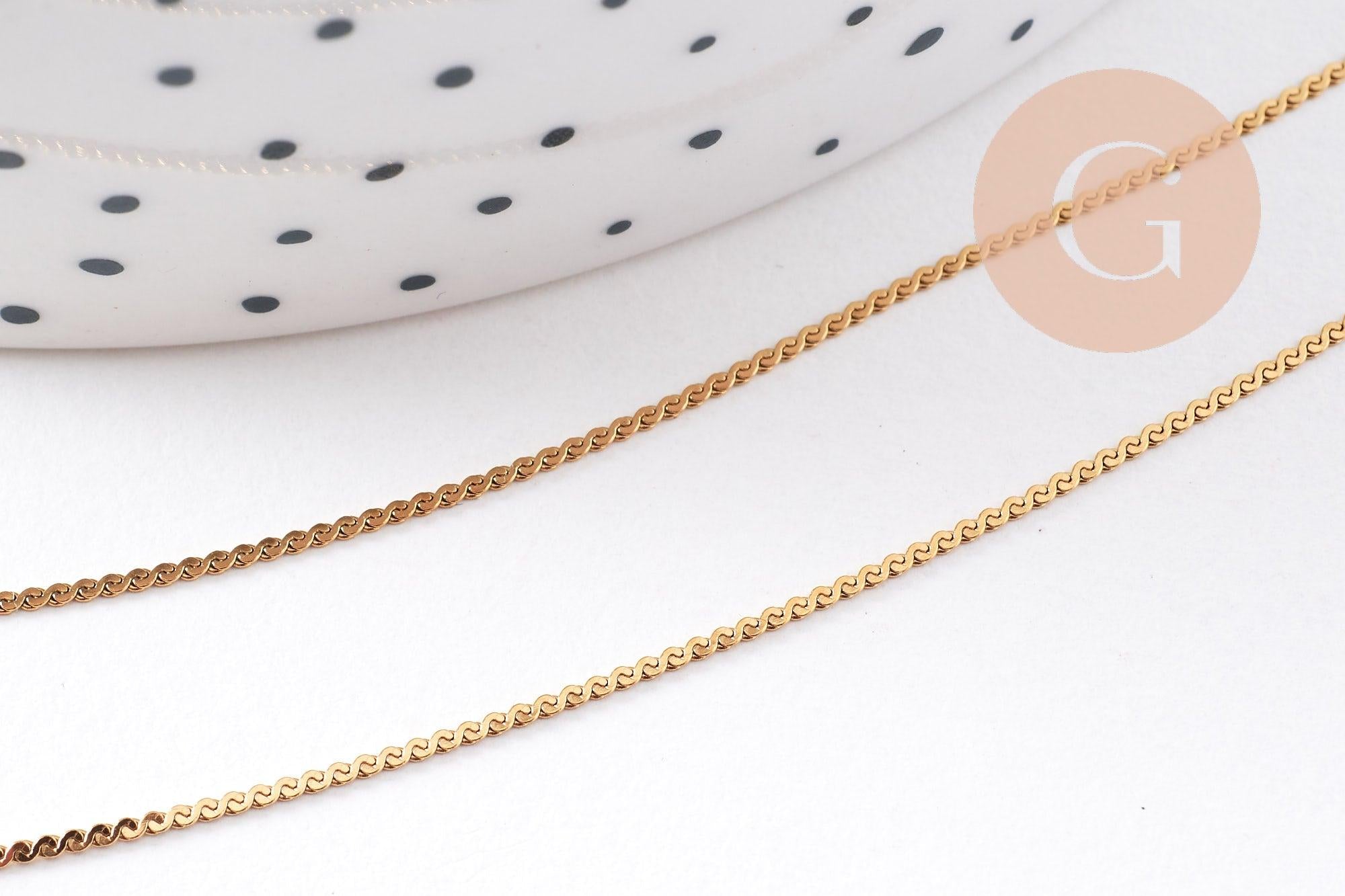 Gingerlily G10264 chaîne collier dorée 45cm torsadée