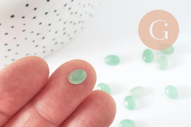 Gingerlily cabochon ovale aventurine naturelle 8x6mm x1