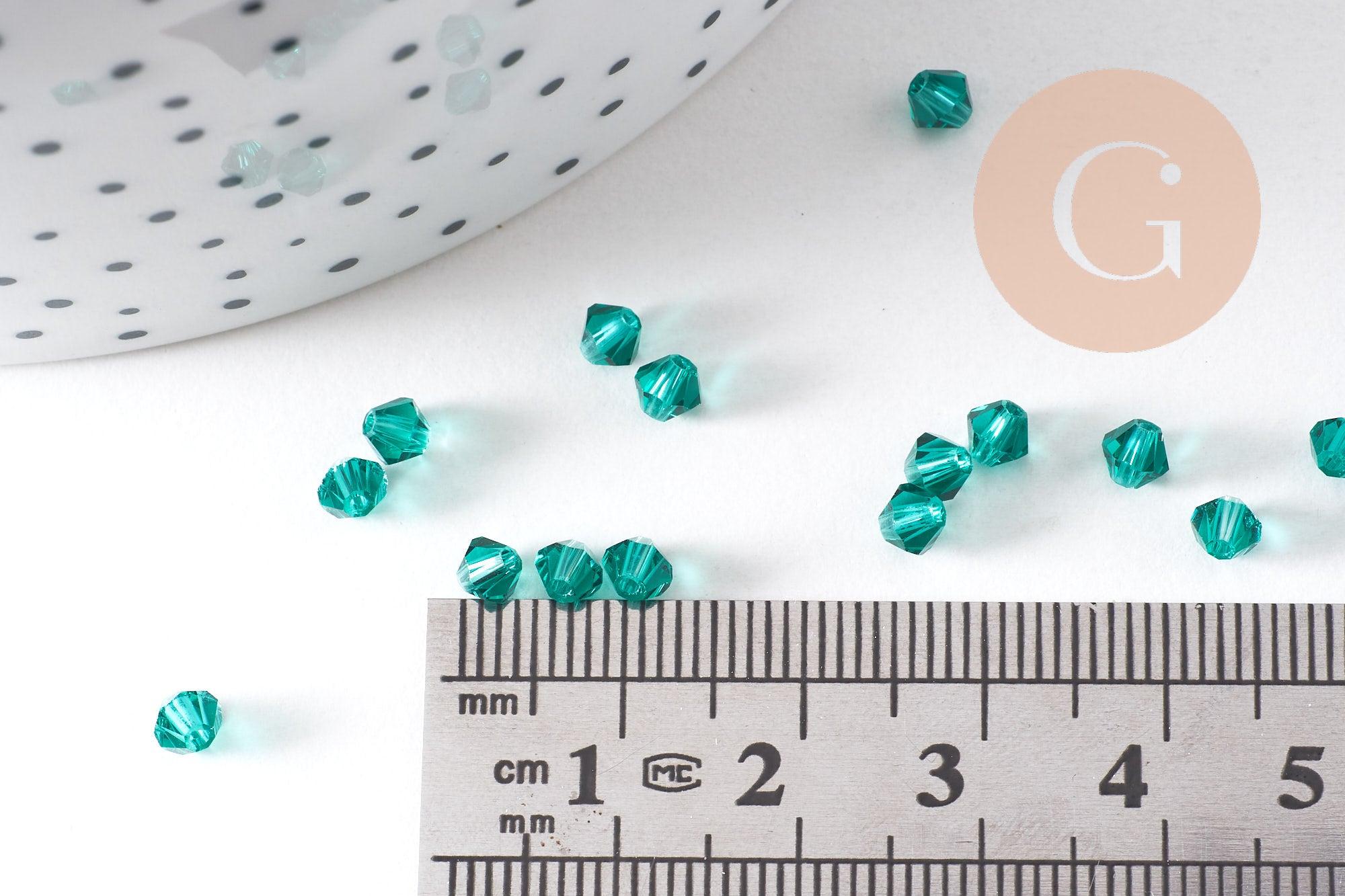 Gingerlily Perles Cristal G10514 toupies vertes 4mm x20