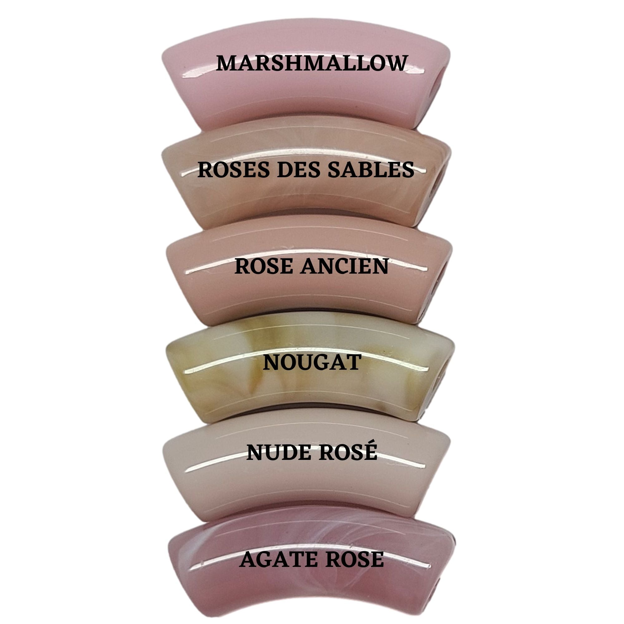 ARTSHOP Camaieux 155 lot 6 tubes incurvés 12MM rose