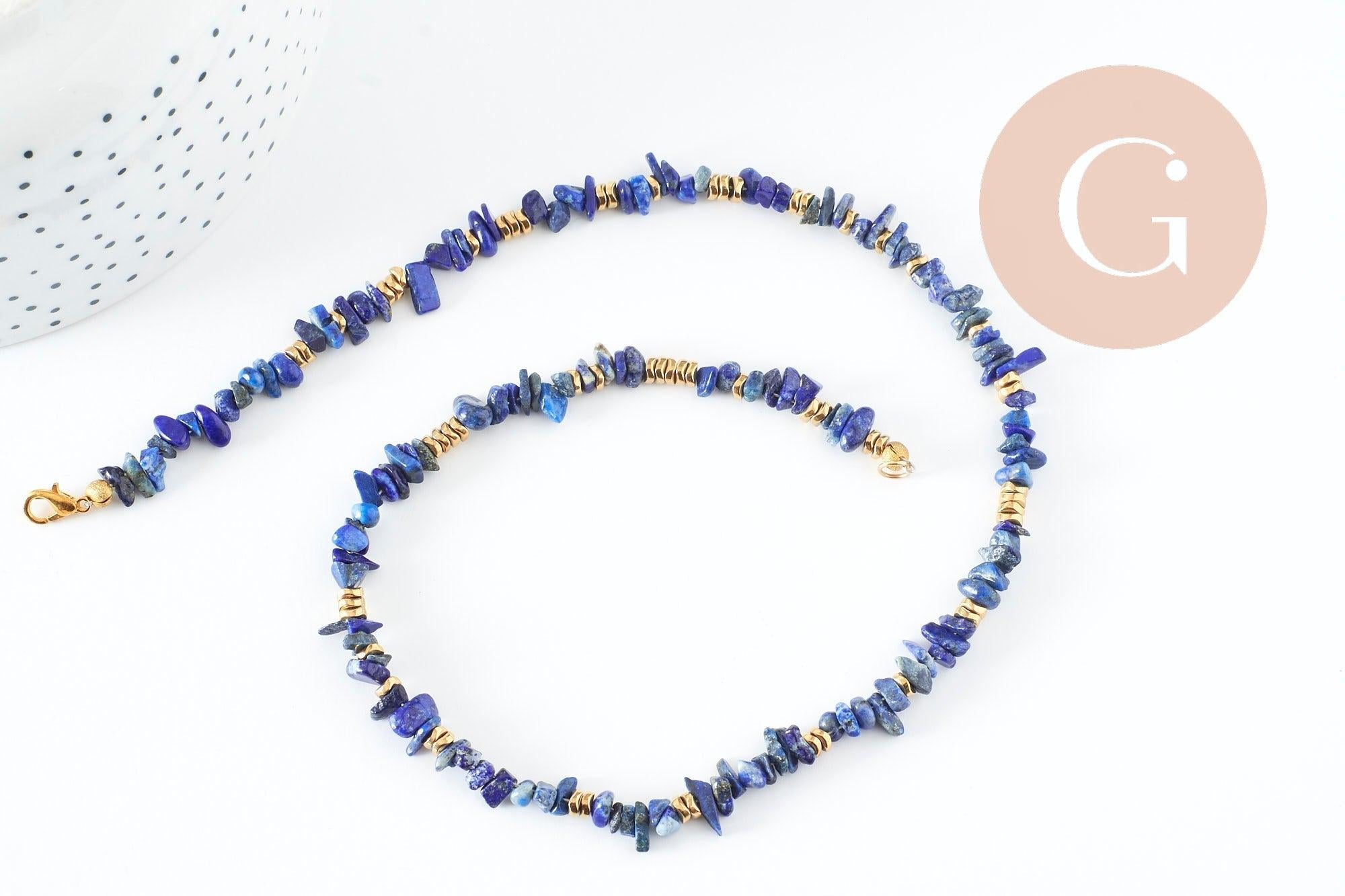 Gingerlily Kit collier G7429 lapis lazuli chips sans pinces