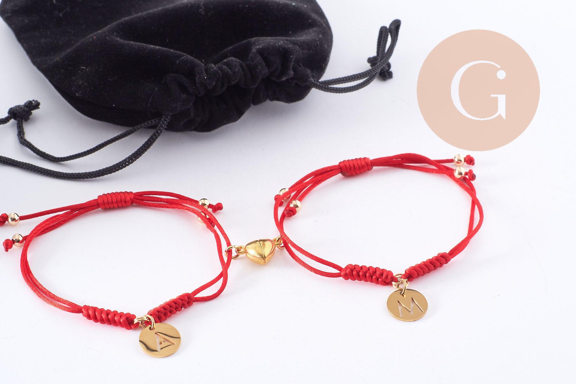Gingerlily Perles G10121 duo bracelets aimantés cœur couple x1
