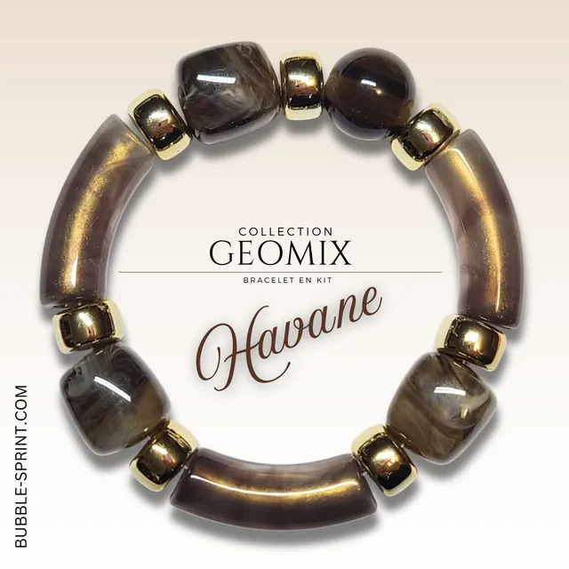 ARTSHOP Geomix kit bracelet havane cubes 5,5 cm