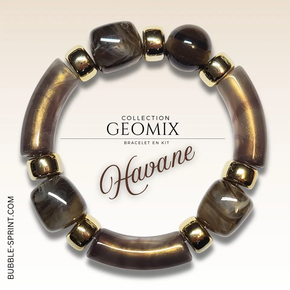 ARTSHOP Geomix kit bracelet havane cubes 5,5 cm