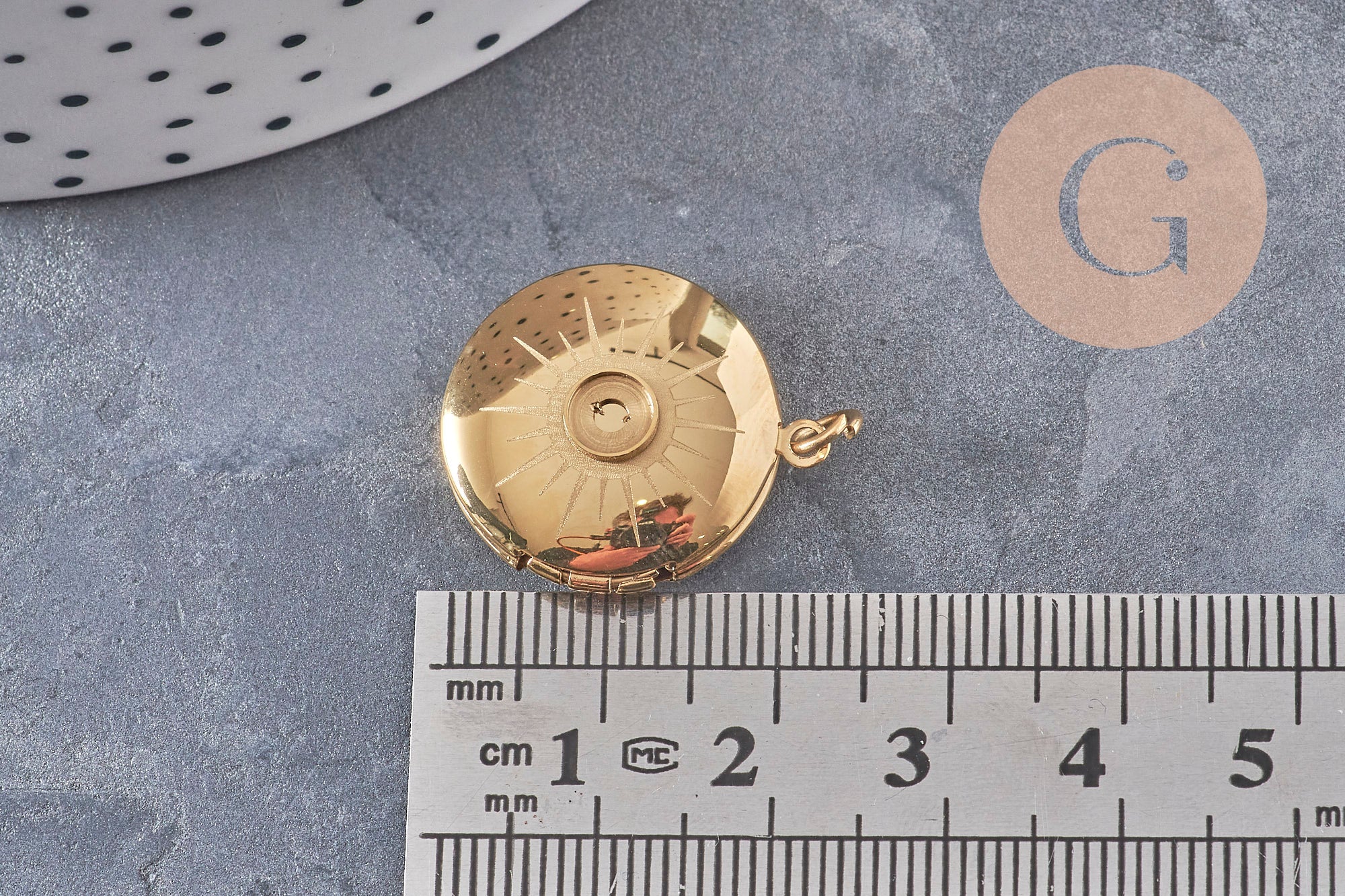 Gingerlily G10972 locket soleil acier doré 23 mm