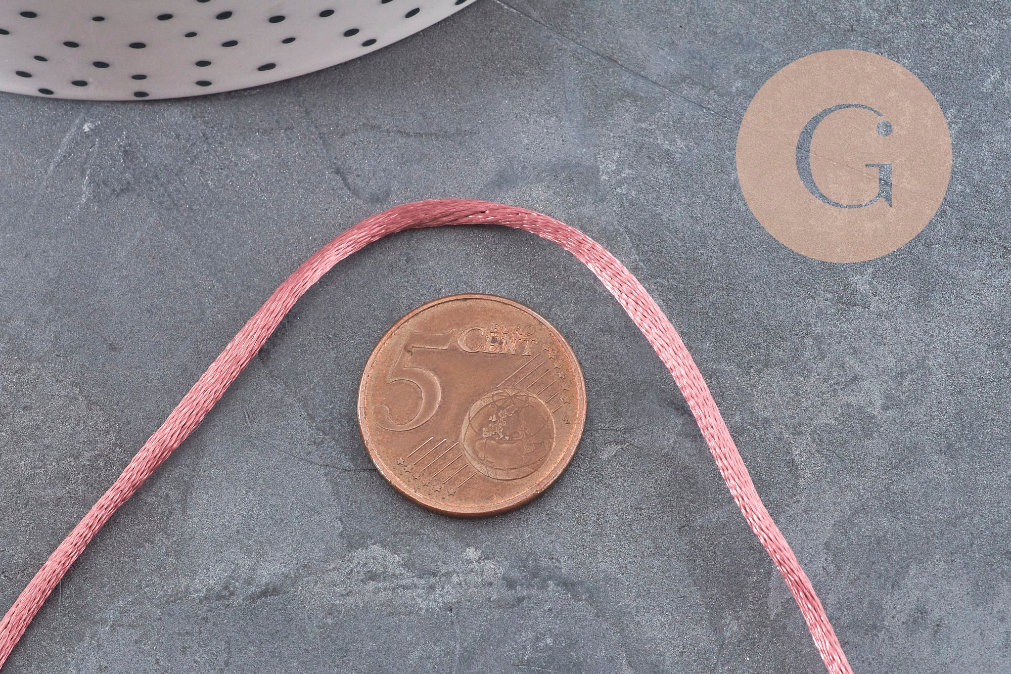 Gingerlily G11223 cordon queue de rat vieux rose 2mm x5m