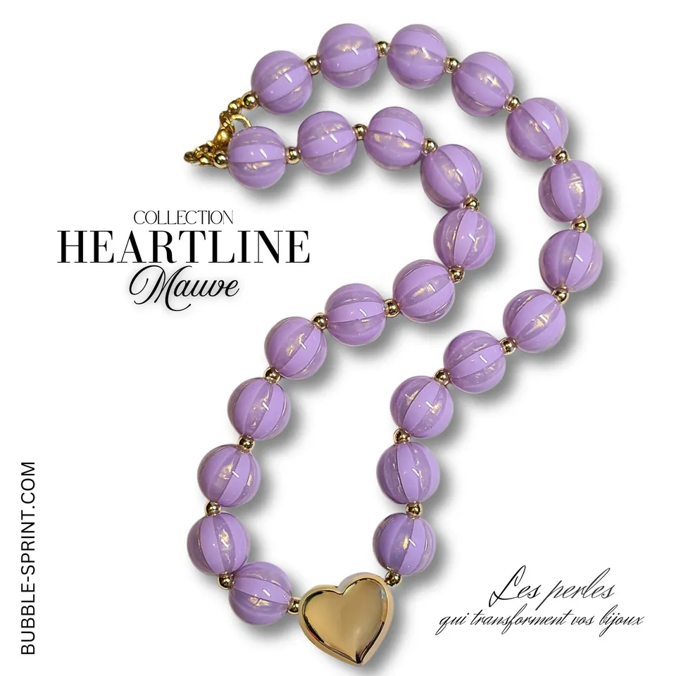 ARTSHOP HEARTLINE collier mauve 50cm kit à monter