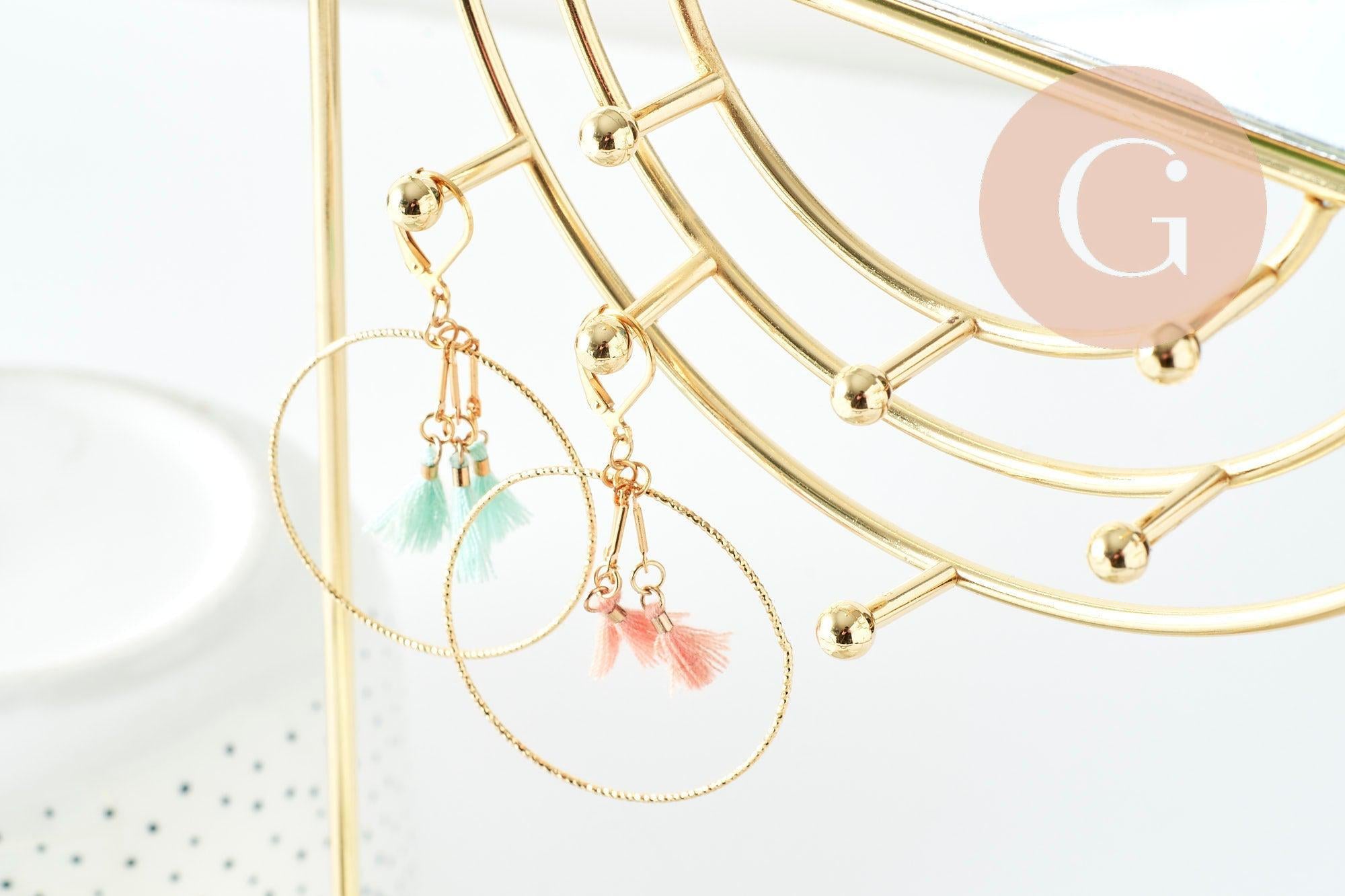 Gingerlily Présentoir à bijoux doré velours blanc x1