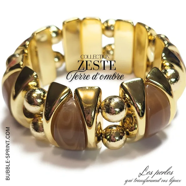 ARTSHOP ZESTE Kit bracelet Terre d'ombre marbré sans aiguille