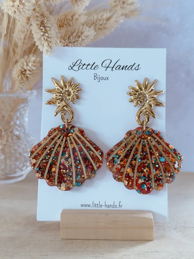 Little Hands Bijoux Ariel boucles Indian Summer orange