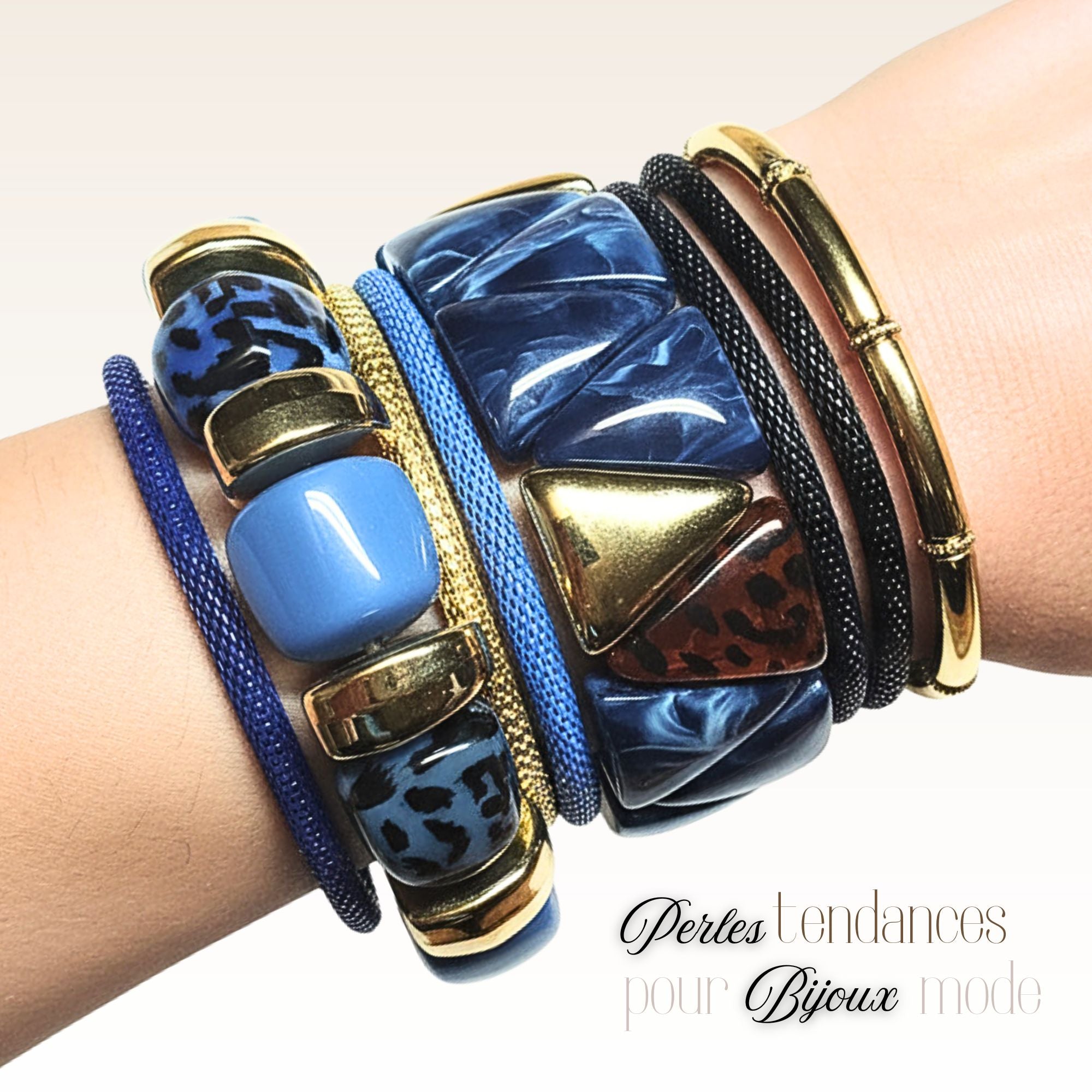 ARTSHOP Cotte de Mailles lot 100 bracelets élastiques fins