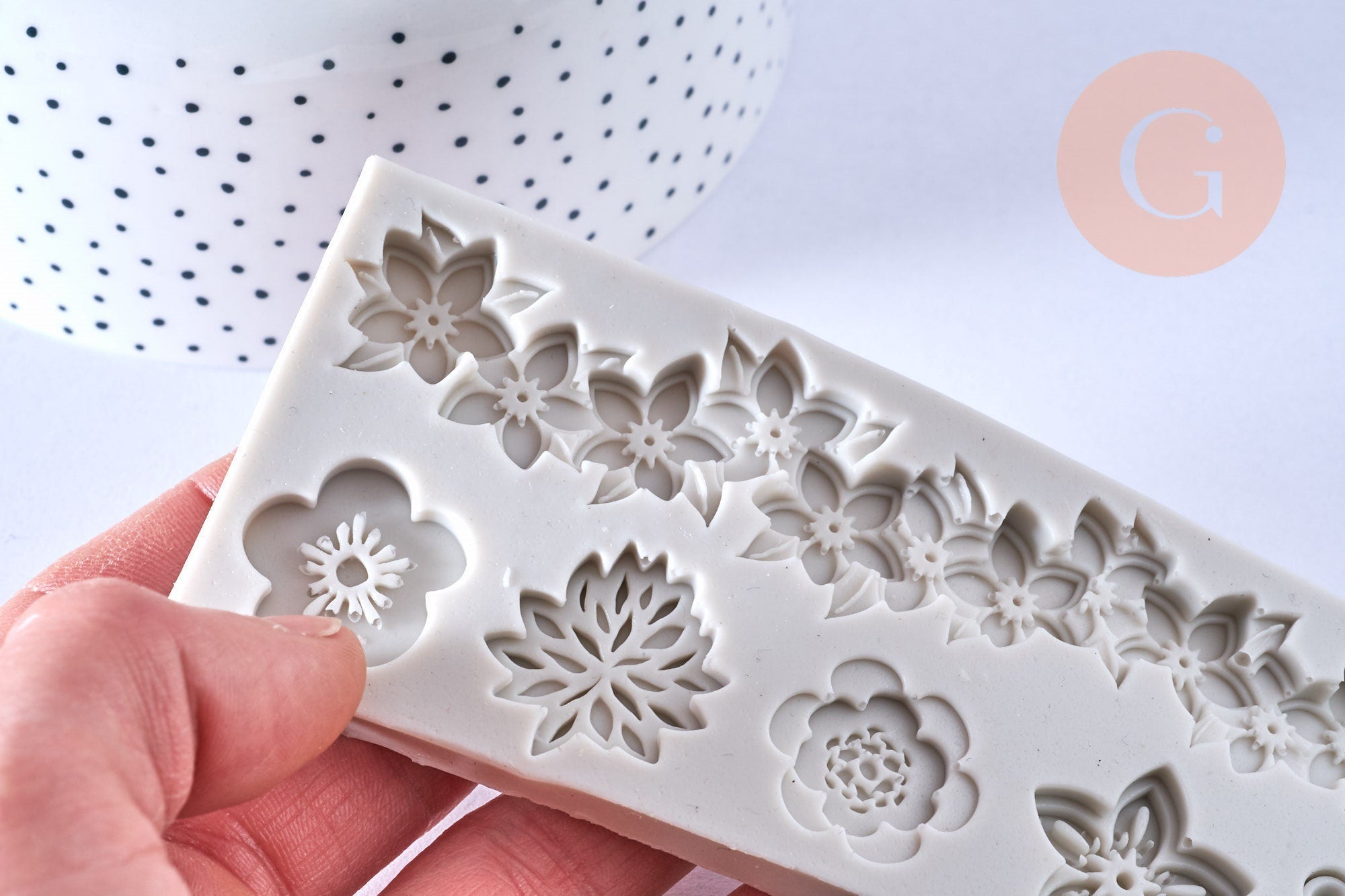Gingerlily Moule silicone fleurs 14,5cm moule résine epoxy x1