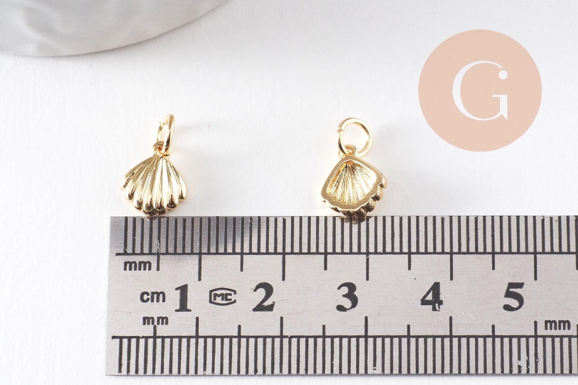 Gingerlily Pendentifs G10043 pendentif coquillage doré 9mm x2