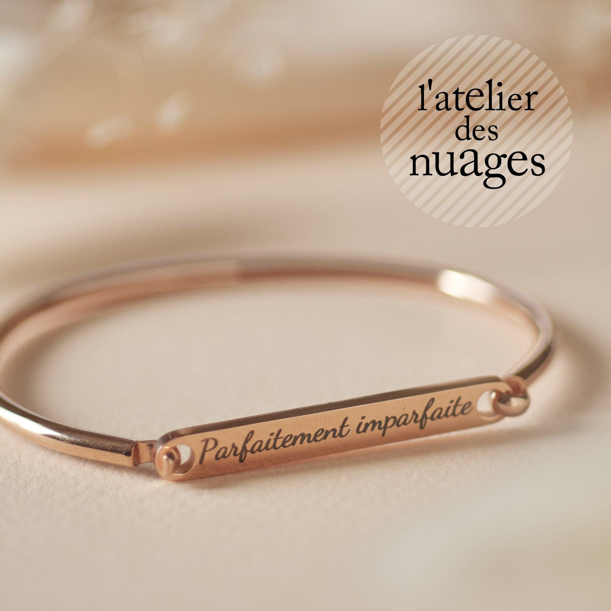 Gingerlily ADN4 bracelet jonc acier message 4mm or