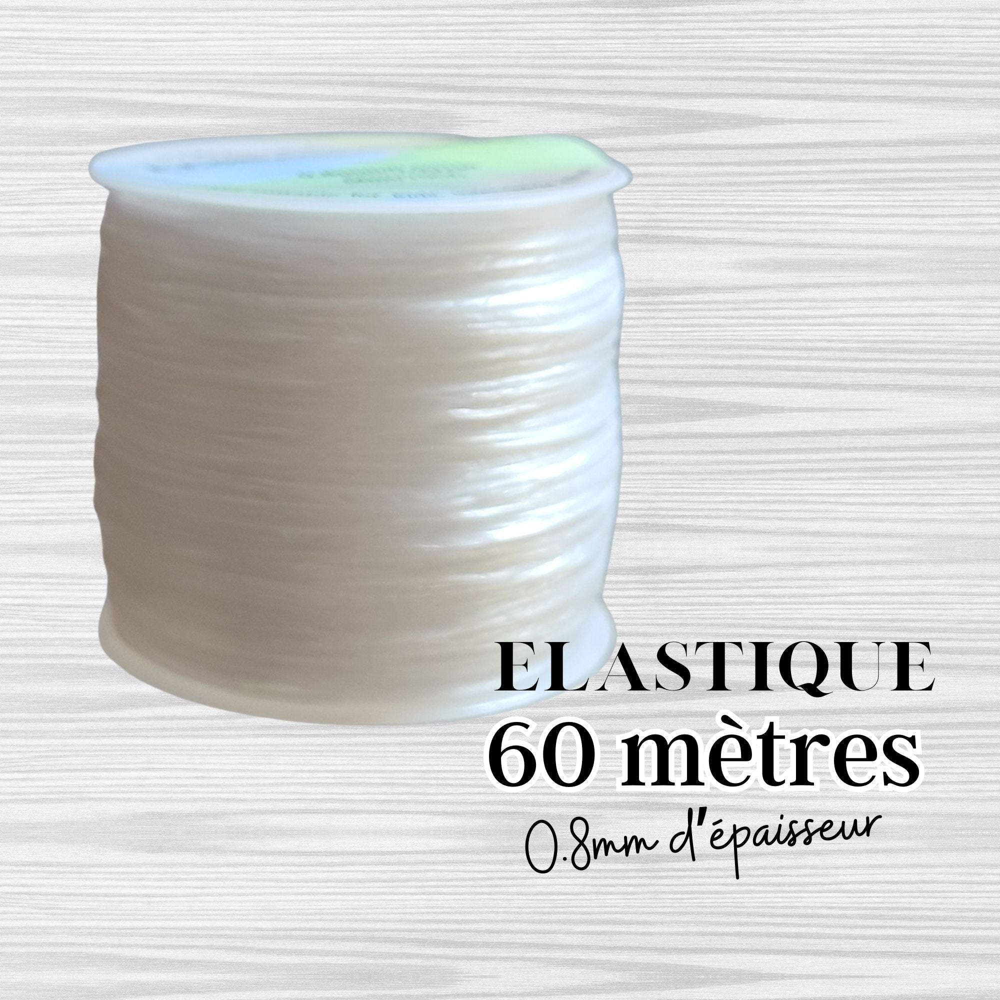 ARTSHOP Fils et Cordons fil élastique blanc 0,80mm 60m