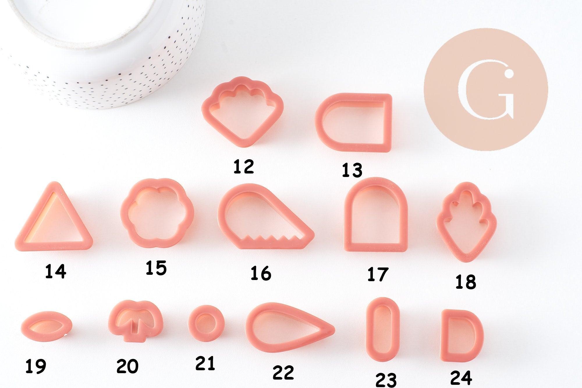 Gingerlily emporte-pièce pâte polymère 22-52mm forme 1