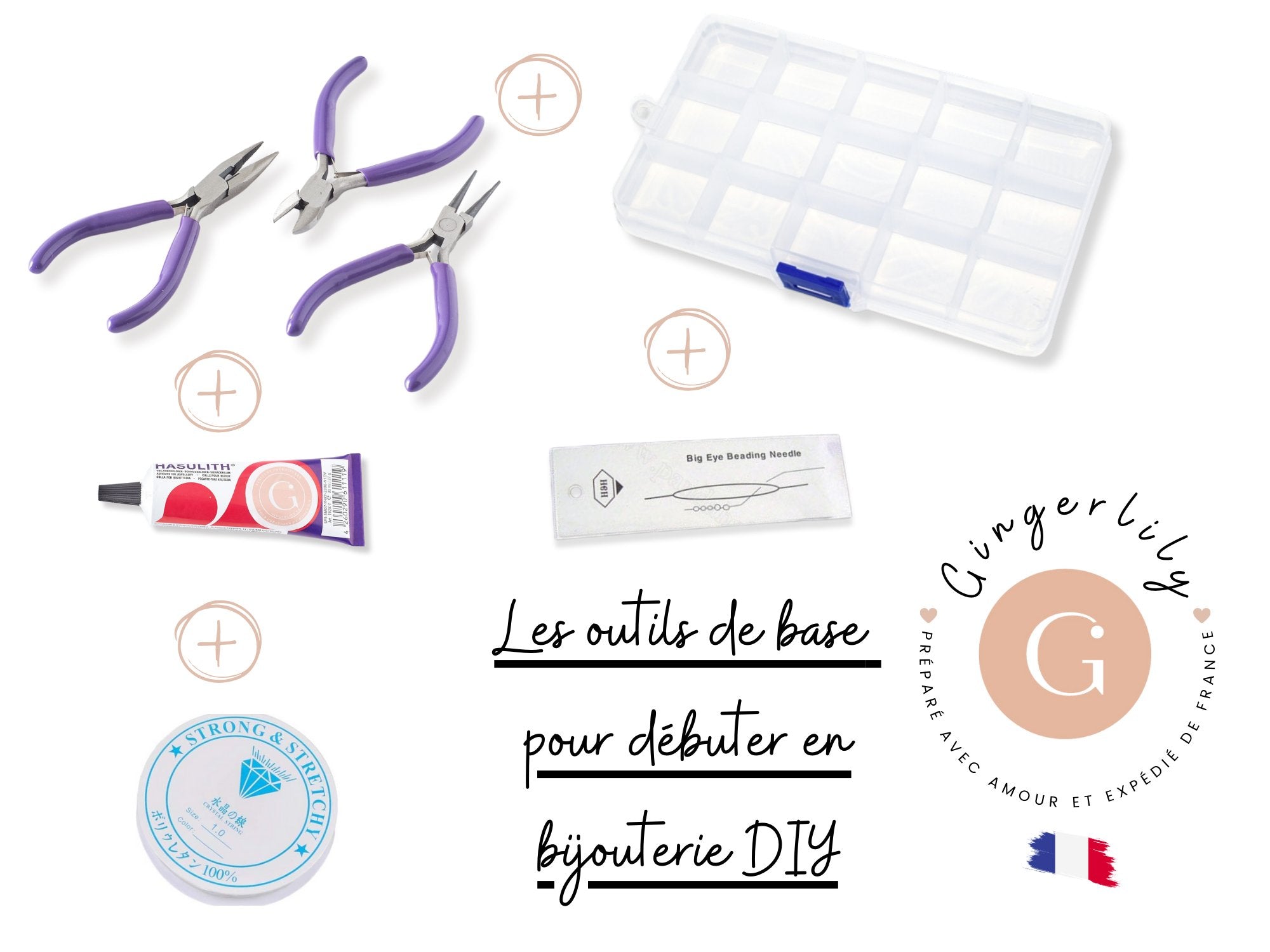 Gingerlily Kit outils débutant bijoux DIY complet