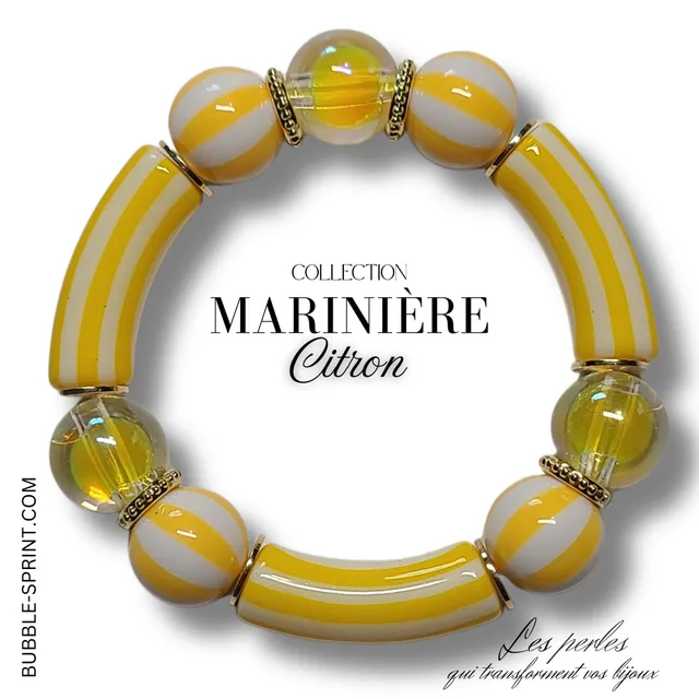 ARTSHOP MARINIÈRE Citron kit bracelet acrylique 5,5 cm