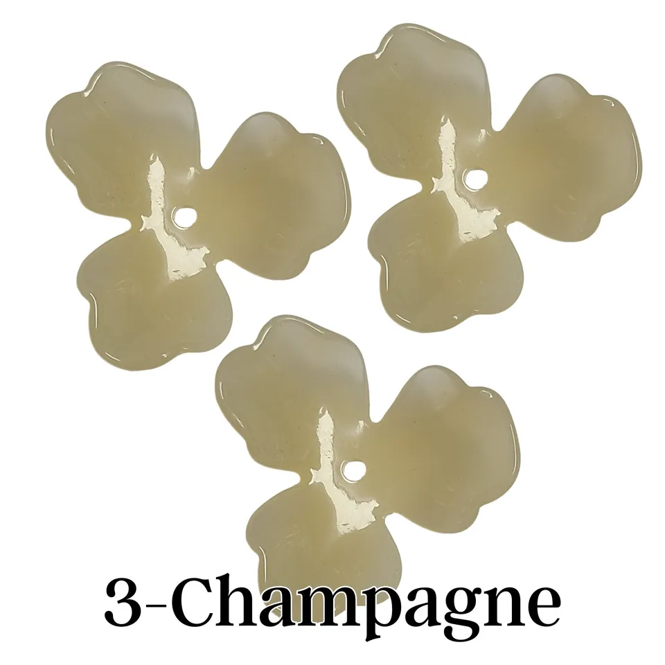 ARTSHOP Flower power 3 fleur orchidée Champagne 20mm x1