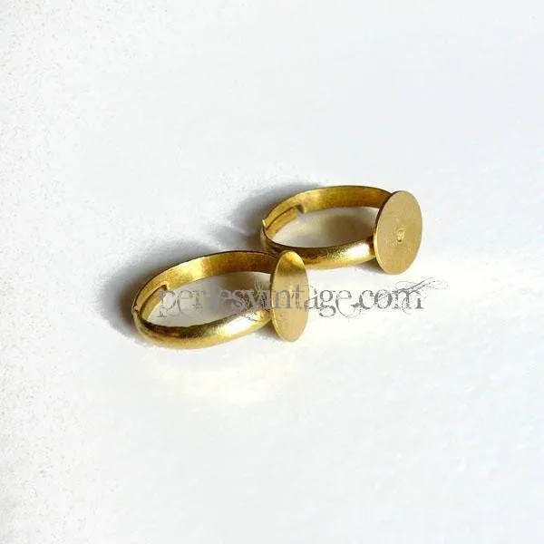Gingerlily support bague plateau 8mm laiton brut réglable x4