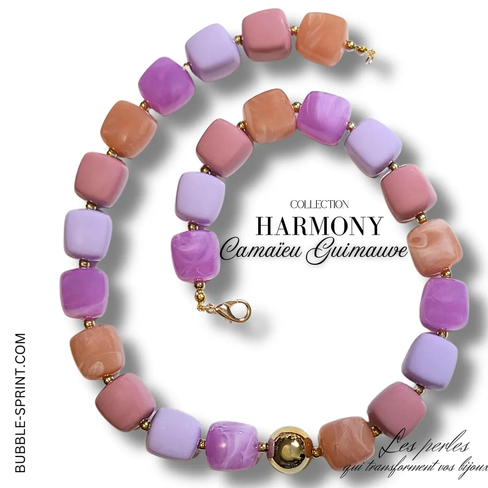 ARTSHOP Harmony Guimauve collier camaïeu 50cm kit monté
