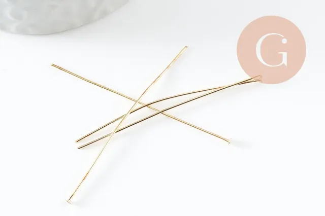 Gingerlily Apprêts tige tête clou doré 50mm 10g défaut
