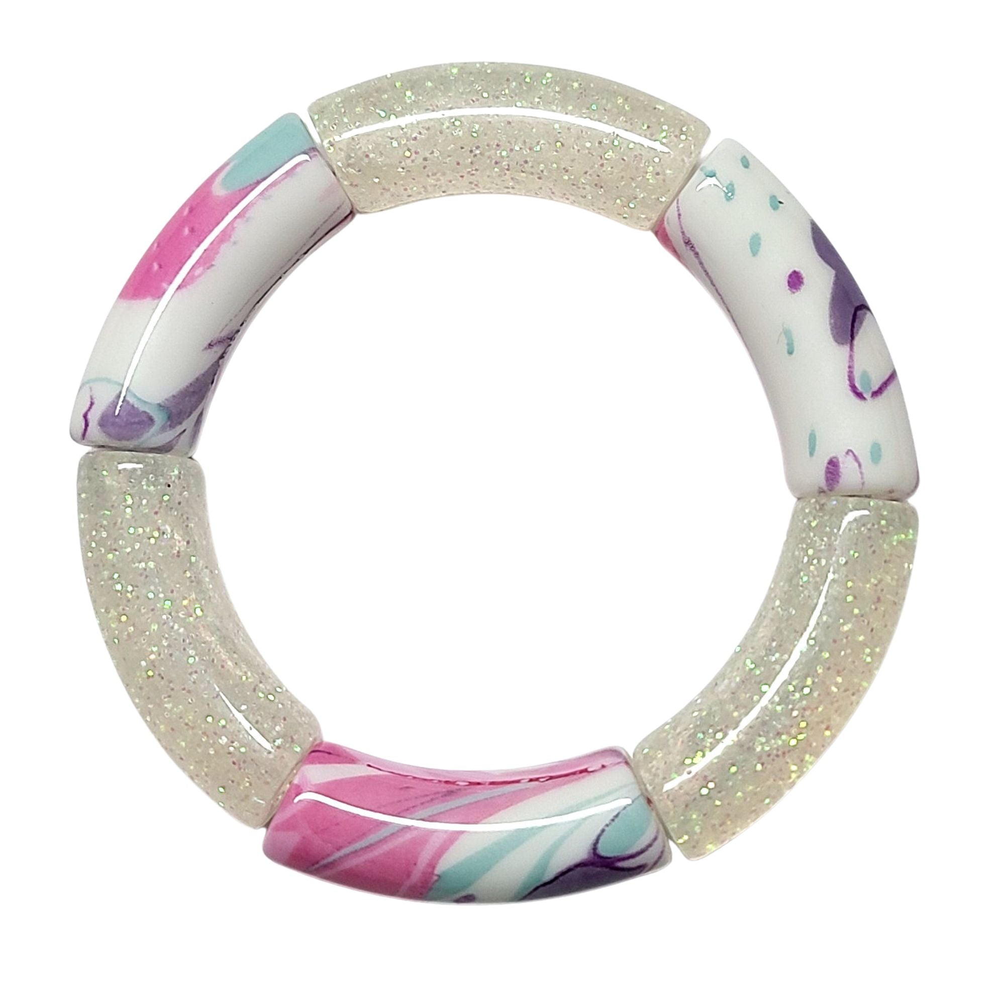 ARTSHOP Tubes DESIGN 1003 perle tube fleurs rose 12mm x1