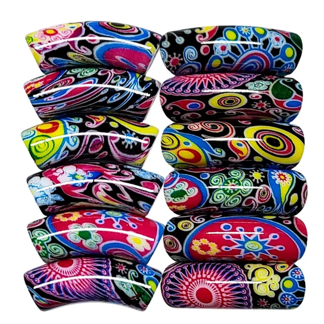 ARTSHOP 1027 tubes design fleurs 12mm multicolore x1