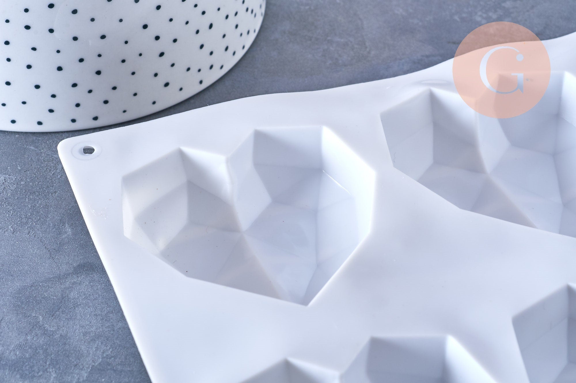 Gingerlily Moule silicone 6 coeurs 22cm résine G5944