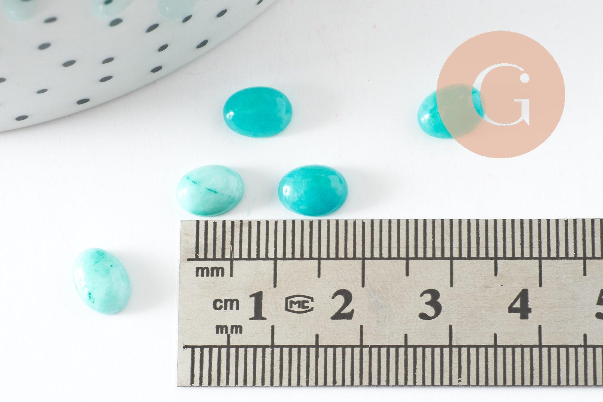 Gingerlily Cabochon ovale G10528 8x6mm jade turquoise x1