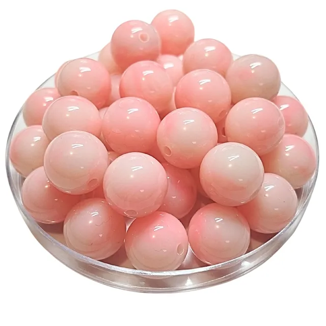 ARTSHOP Boules 16mm rose opale marbré brillantes x15