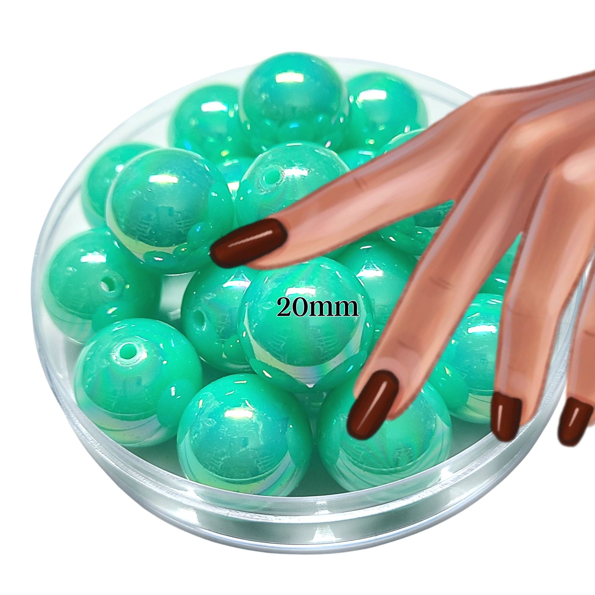 ARTSHOP Boules 20 mm 86 Jade irisé perle x1