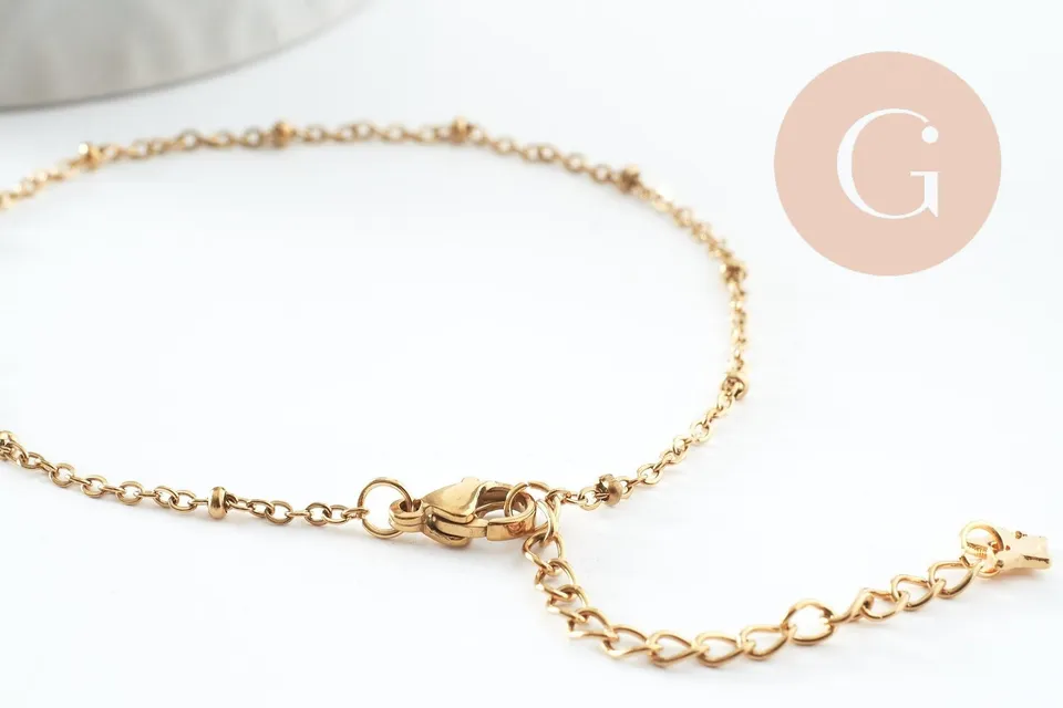 Gingerlily Chaînes Bracelet satellite acier doré 18,5cm x1