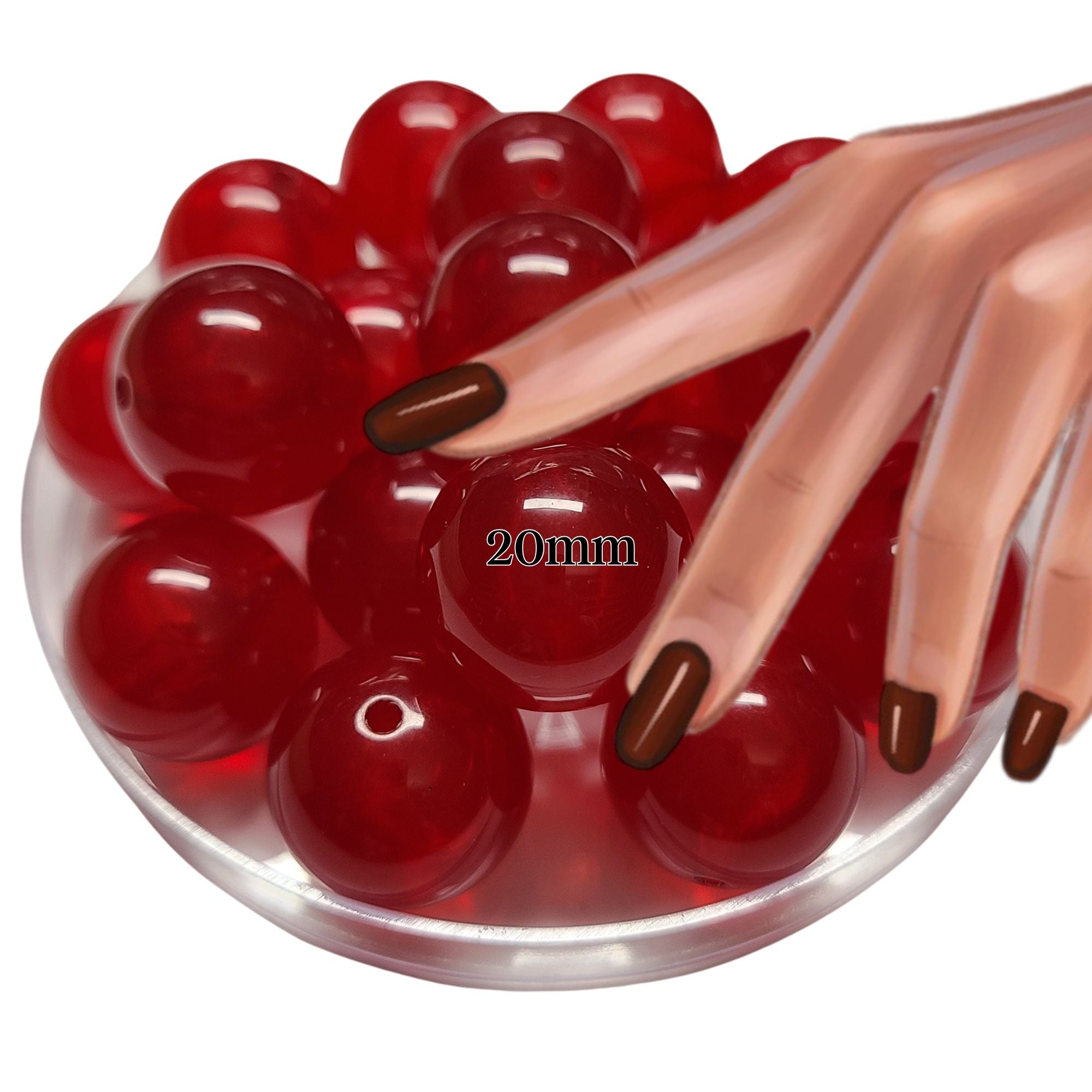ARTSHOP Boules 20MM 28 Sorbet Cerise brillante x10
