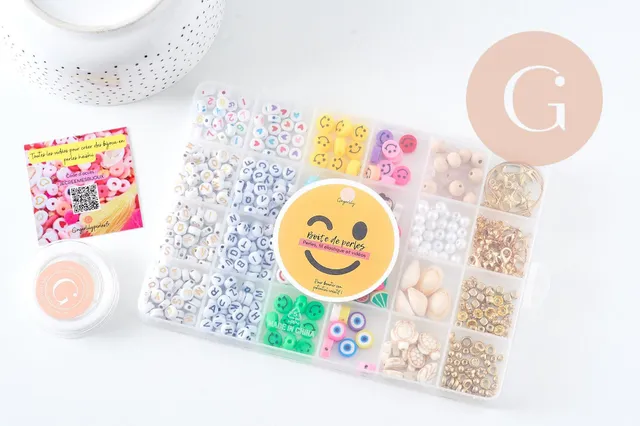 Gingerlily Kit boîte perles lettres smiley sans pinces