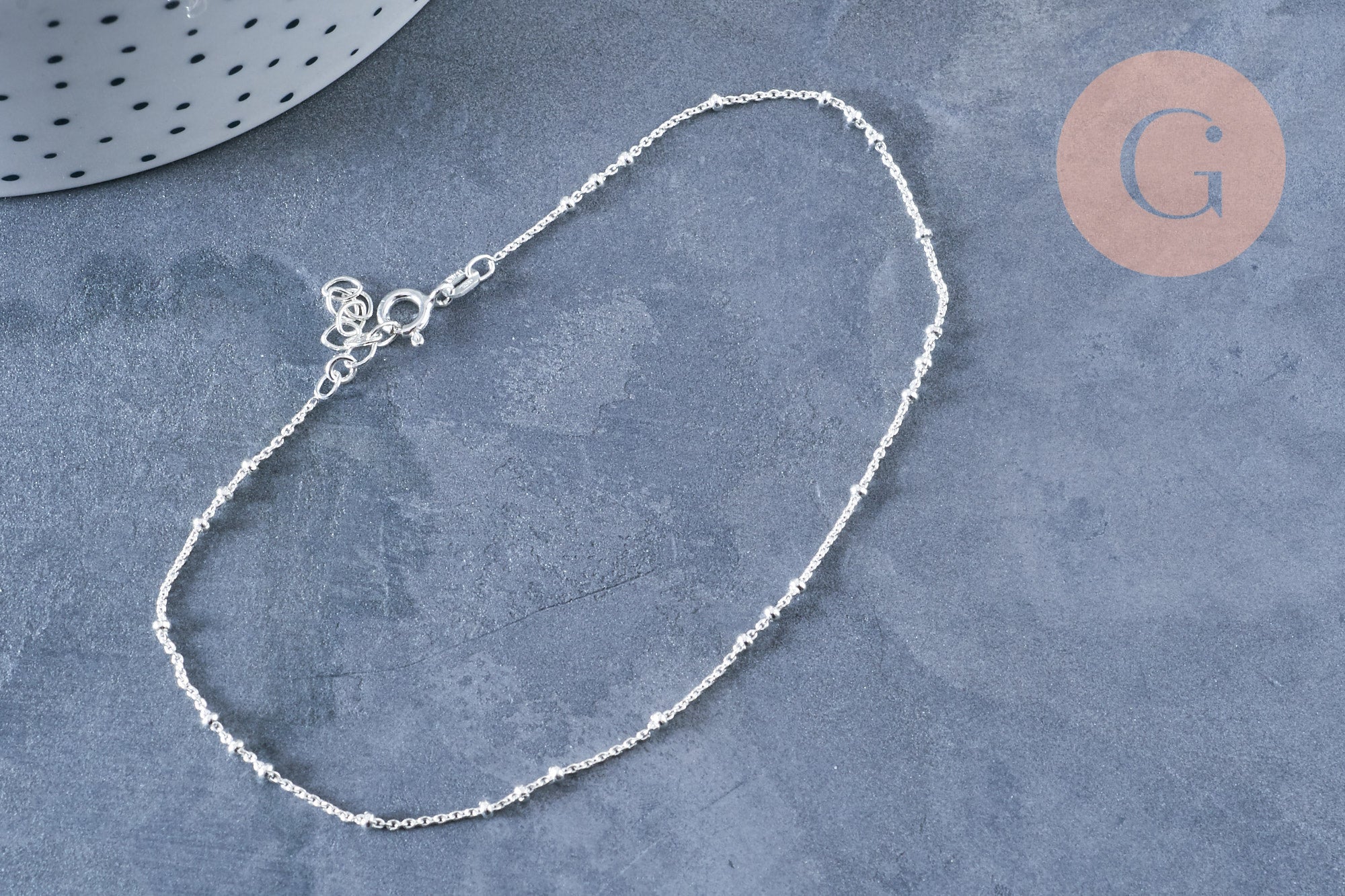 Gingerlily Chaînes G8064 chaîne cheville argent 925 22,8cm