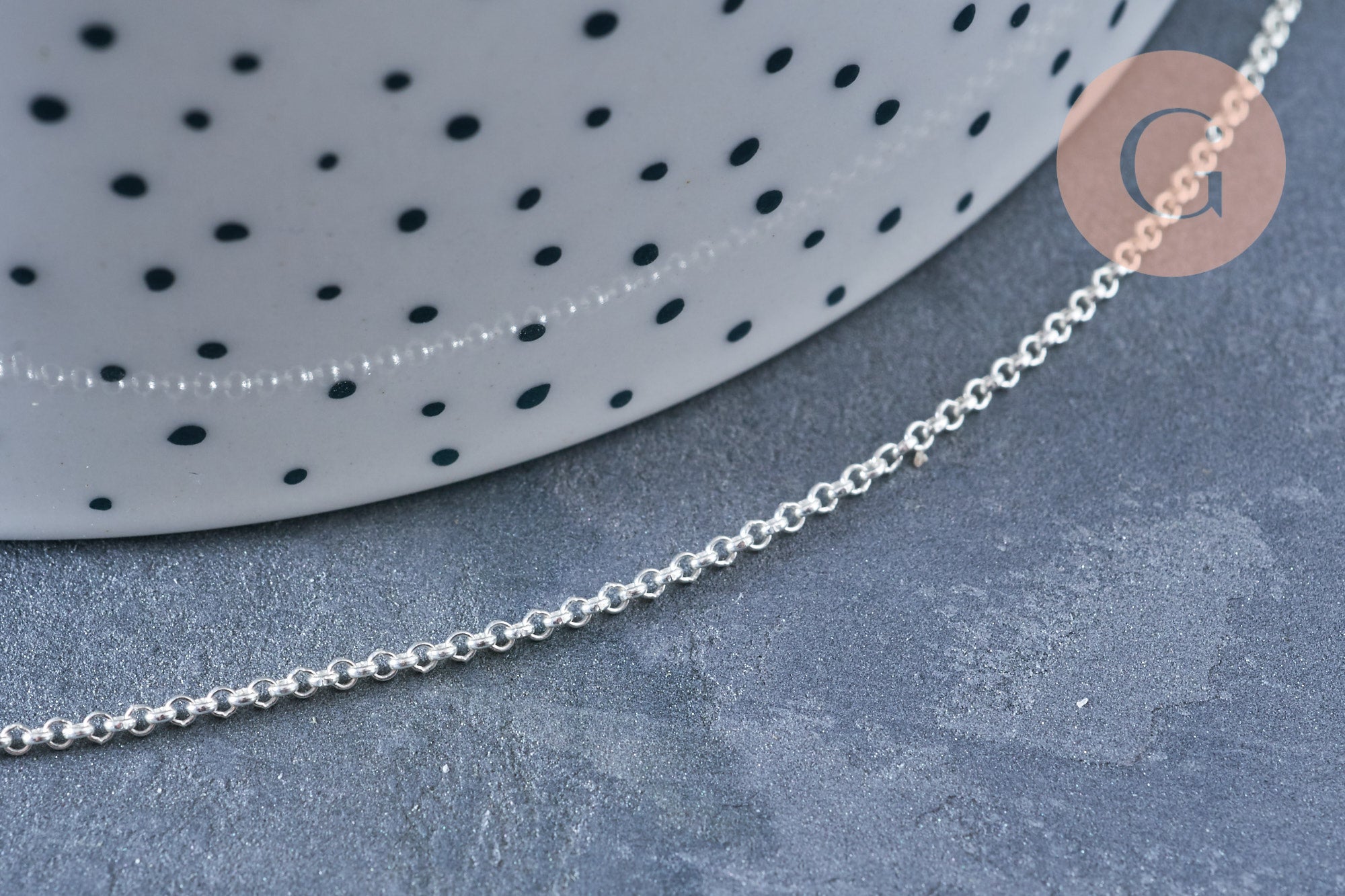 Gingerlily Chaînes Cheville rolo argent 925 22,8cm G8063