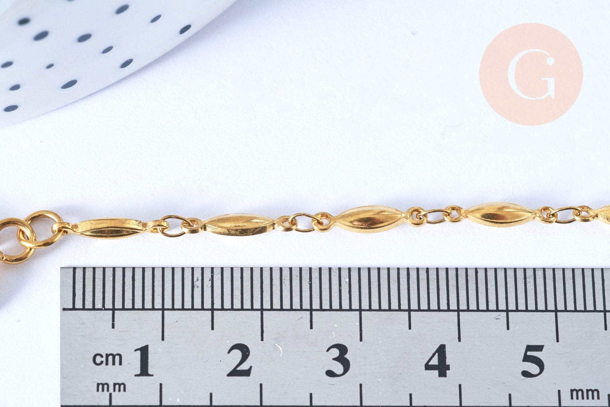 Gingerlily Bracelet olive acier doré 202mm Toggle base DIY x1